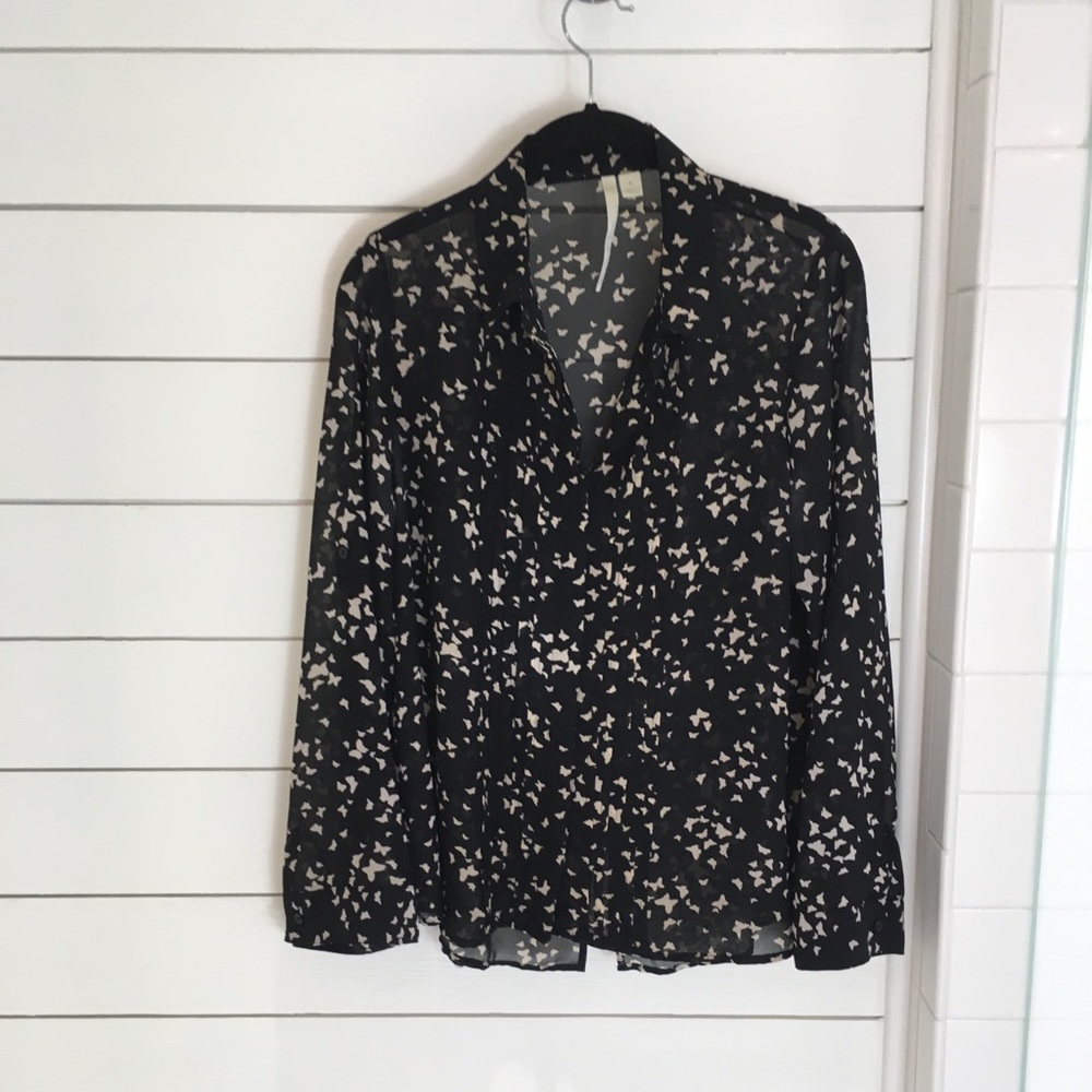 Lauren Conrad LC butterfly blouse top